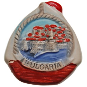 Декоративна гипсова фигурка с магнит - лодка -морски бряг