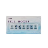 Кутия за хапчета със седем отделения за дните от седмицата, изработена от PVC материал
